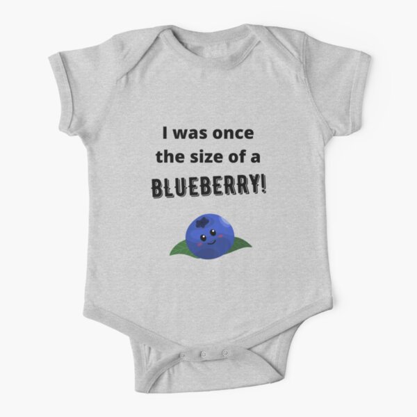 I was once the size of a Blueberry! Short Sleeve Baby One-Piece