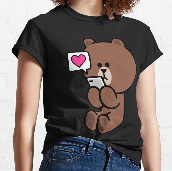 Brown Bear Cony Bunny Rabbit Te envía todo mi amor Camiseta clásica