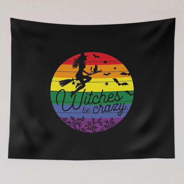Item preview, witches be crazy - Rainbow flag lgbt designed and sold by KiwiArt 2020.