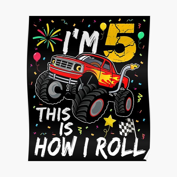 Monster 5 Posters Redbubble - roblox monster jam freestyle pt 2 youtube