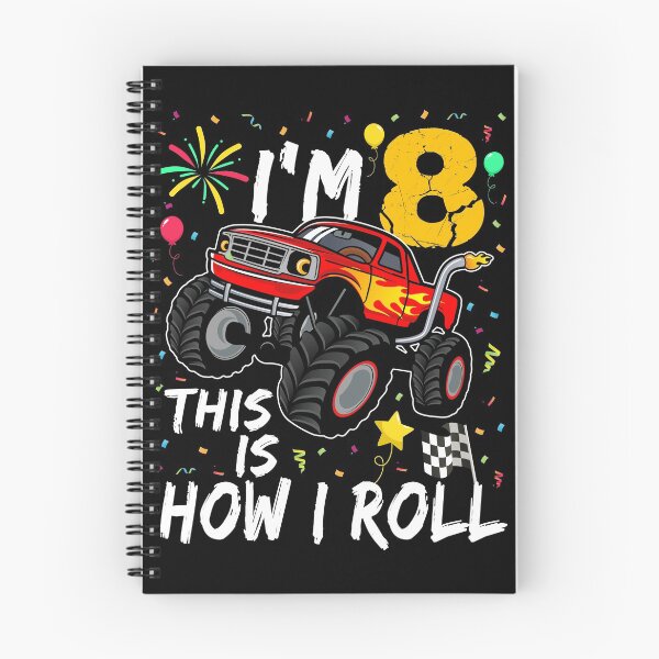 Item preview, Monster Truck Car Birthday Boy 8 Year Old - I'm 8 This Is How I Roll designed and sold by 4designpro.