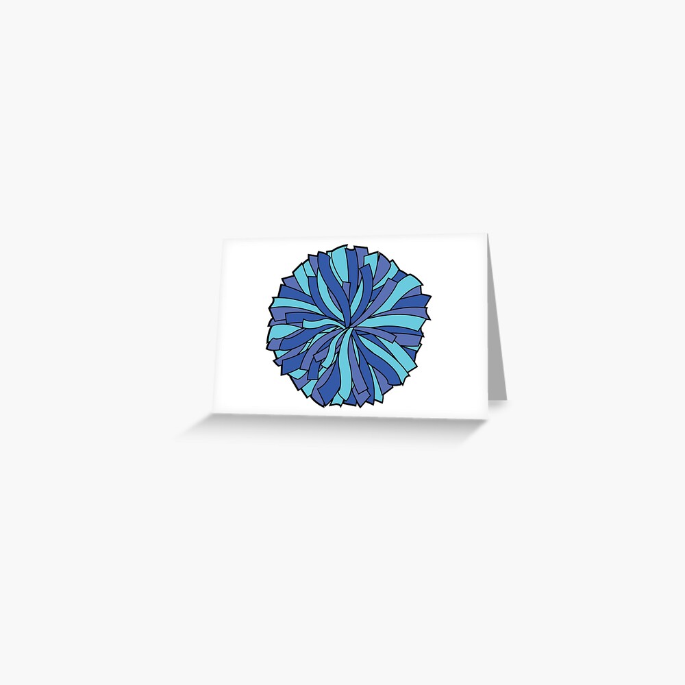 Pom Poms (Royal Blue & White) Sticker for Sale by crystalcreative