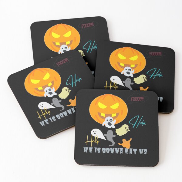 Item preview, HALLOWEEN PUMPKIN EATING GHOSTS  designed and sold by 3Akshithaa.