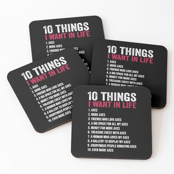 Item preview, Axe Throwing 10 Things I Want In Life designed and sold by funnierthanthou.
