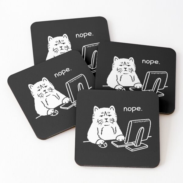 Item preview, Helpdesk Cat (Nope) designed and sold by bbtlcomics.