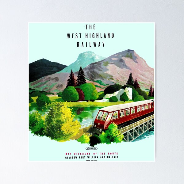 Item preview, WEST HIGHLAND RAILWAY TIMETABLE designed and sold by ThrowbackAds.