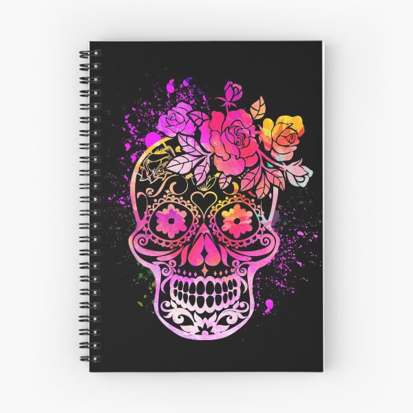 Artikelvorschau, Bunte Zuckerschädel Blumenrosen Día De Los Muertos Geschenke | Tag der Toten | Halloween entworfen und verkauft von MiscelChr.