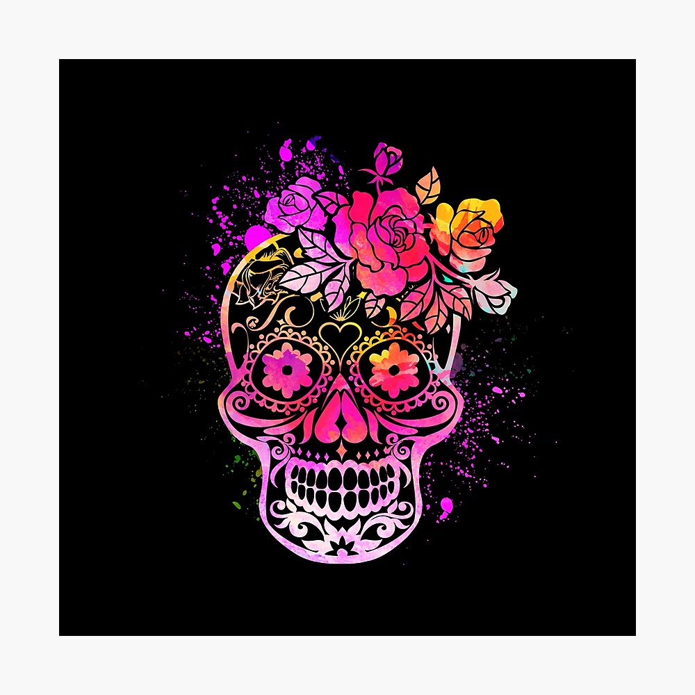 robertkidd:sugar-skull-dia-de-los-muertos-roses