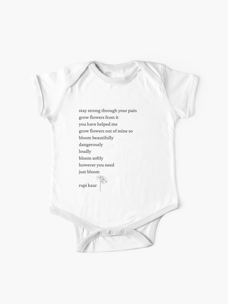 Rupi Kaur- Just Bloom Baby One-Piece for Sale by HighSociety00