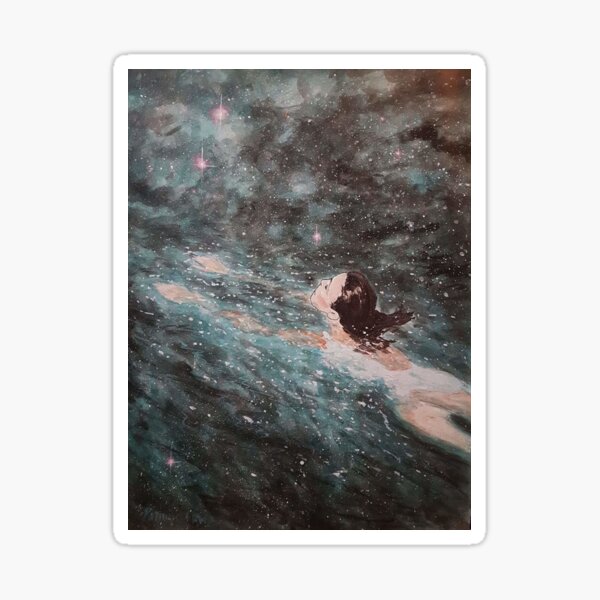 swimming in the deep end Sticker