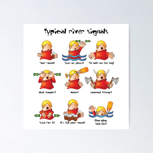 Item preview, 88. River Signals (colour) designed and sold by kayakcapers.