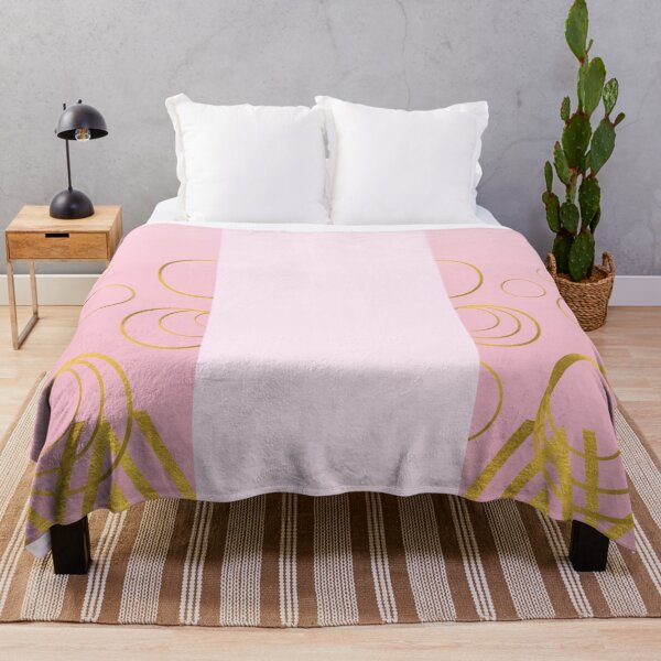 Item preview, Pink pattern with golden illustrations designed and sold by The Pattern Artist.