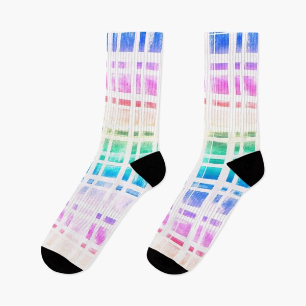 Item preview, Pastel Rainbow Watercolor Gingham  designed and sold by TigaTiga.