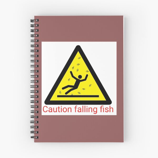 Item preview, Caution falling fish designed and sold by rich-jam.