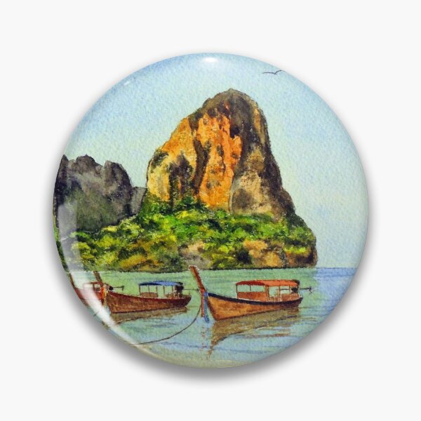 Item preview, Long-tail Boats At Railay Beach Krabi Thailand designed and sold by William Holkham.