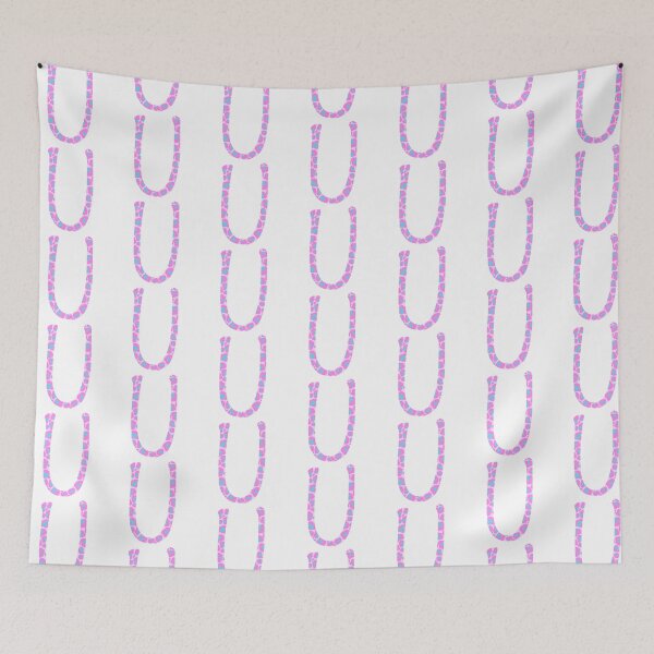Item preview, U Initial Animal Print Cheetah Print Pink And Blue designed and sold by forfun-art.