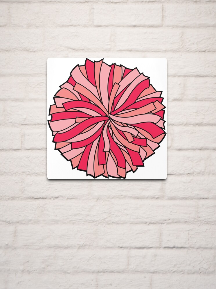 Pom Poms (Red & White) | Sticker