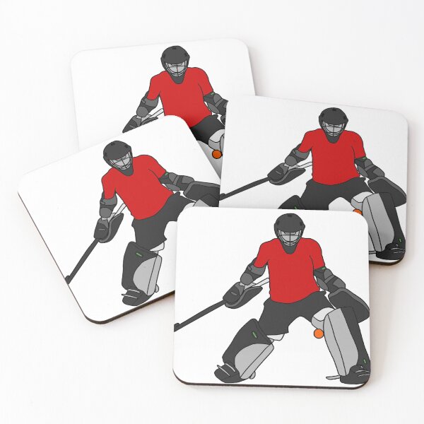 Aperçu de l'œuvre Gardien de but de hockey sur gazon 2 rouge créée et vendue par Hydroxyl Design.