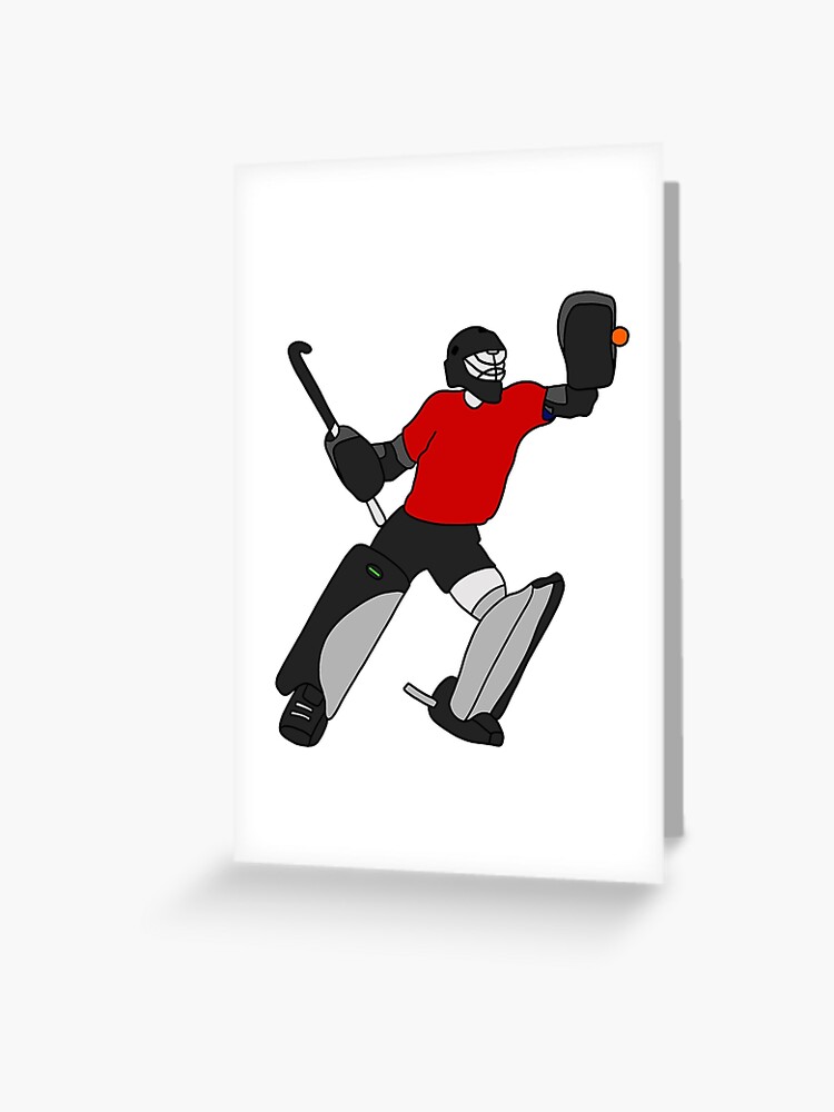 Field Hockey Goalie Red Sticker for Sale by zsemersky