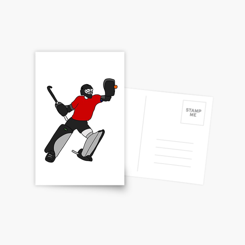 Field Hockey Goalie 3 Red Poster for Sale by zsemersky