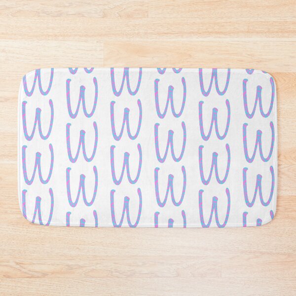 Item preview, W Initial Animal Print Cheetah Print Pink And Blue designed and sold by forfun-art.