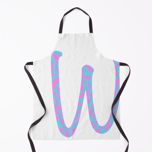 Item preview, W Initial Animal Print Cheetah Print Pink And Blue designed and sold by forfun-art.