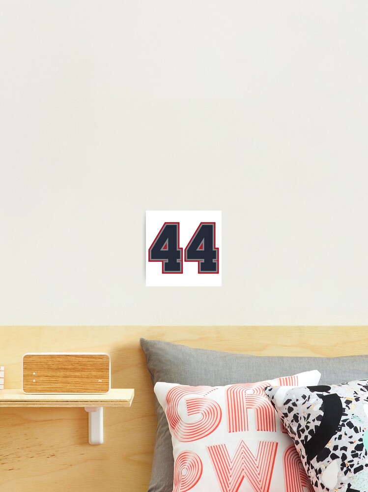 44 Navy Grey Red Sports Number Fourty-Four Sticker for Sale by  HelloFromAja
