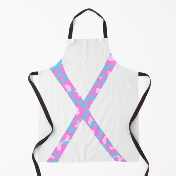 Item preview, X Initial Animal Print Cheetah Print Pink And Blue designed and sold by forfun-art.