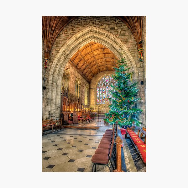 Church Christmas Tree Photographic Print