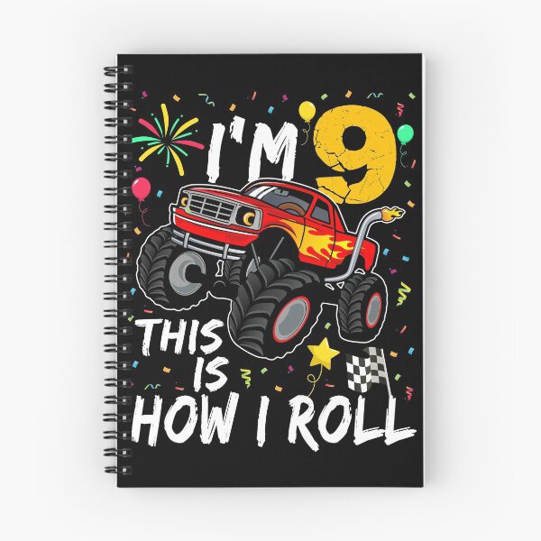 Item preview, Monster Truck Car Birthday Boy 9 Year Old - I'm 9 This Is How I Roll designed and sold by 4designpro.
