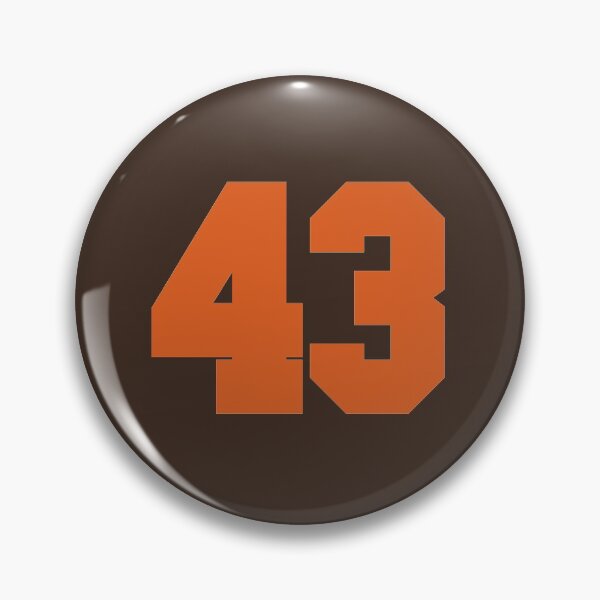 Item preview, 43 Number Cleveland Sports Fourty-Three Brown Jersey designed and sold by HelloFromAja.
