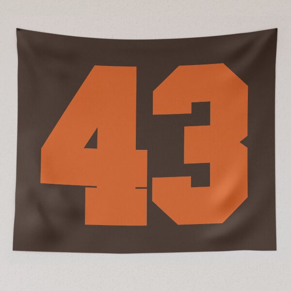Item preview, 43 Number Cleveland Sports Fourty-Three Brown Jersey designed and sold by HelloFromAja.