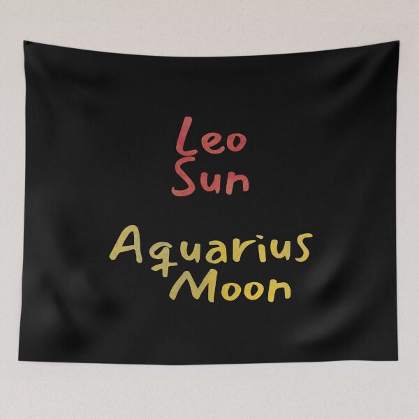 Item preview, Leo Sun Aquarius Moon Text designed and sold by leomooncreates.