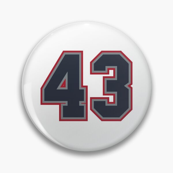 Item preview, 43 Navy Grey Red Sports Number Fourty-Three designed and sold by HelloFromAja.