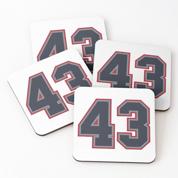 Item preview, 43 Navy Grey Red Sports Number Fourty-Three designed and sold by HelloFromAja.
