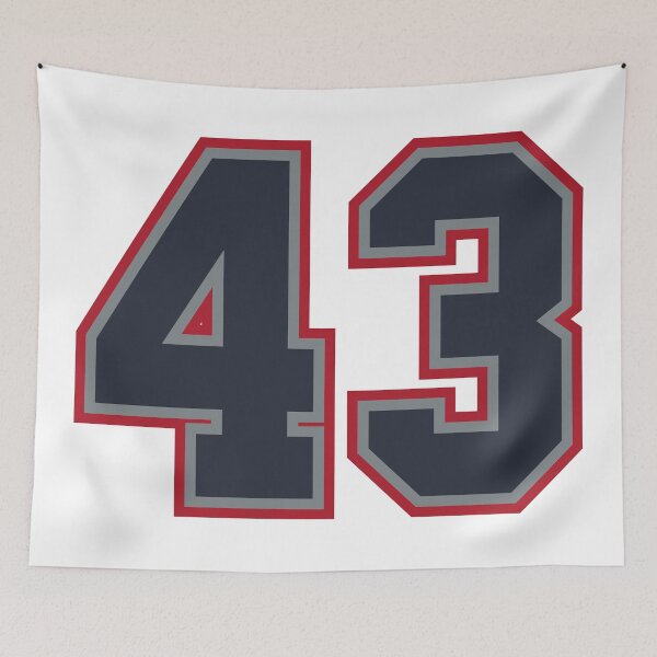 Item preview, 43 Navy Grey Red Sports Number Fourty-Three designed and sold by HelloFromAja.