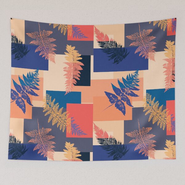 Item preview, Bright Blocked Ferns designed and sold by Odsy.