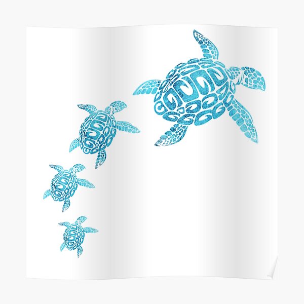 Tribal Watercolor Sea Turtle