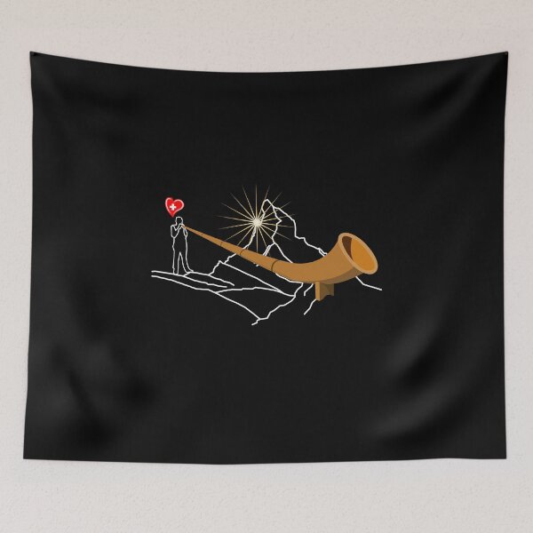 Item preview, Alphorn Switzerland Matterhorn mountains design for Switzerland friends designed and sold by Foxifuchs.
