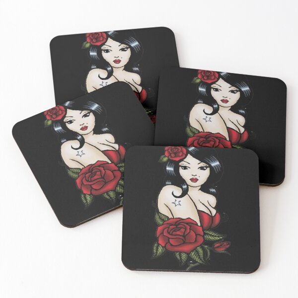 Item preview, sexy women - tattoo - flowers , gift for girlfriend , tattoo lovers - beauty  designed and sold by doitwithlove.