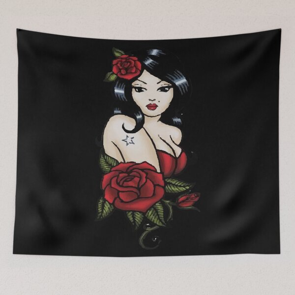 Item preview, sexy women - tattoo - flowers , gift for girlfriend , tattoo lovers - beauty  designed and sold by doitwithlove.