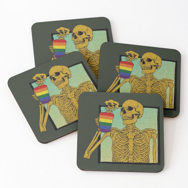 Item preview, Skeleton drinking coffee designed and sold by renderhome.
