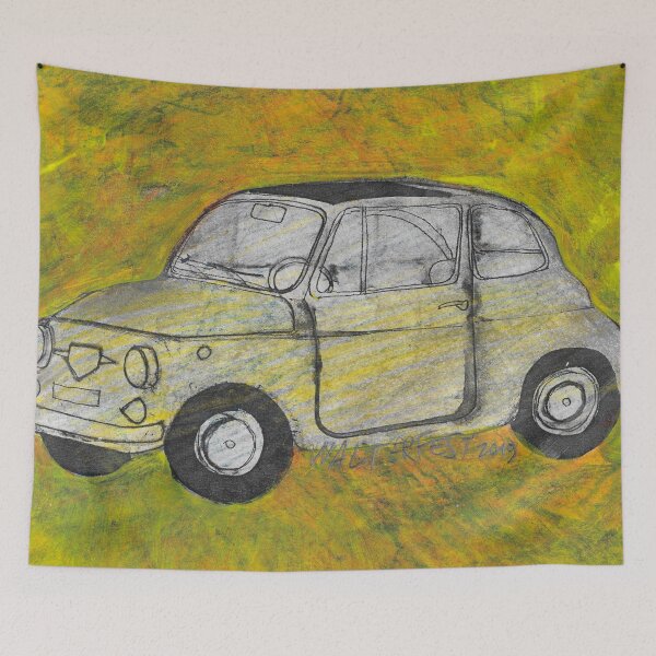 Item preview, Fiat500 in yellow designed and sold by walterfest.