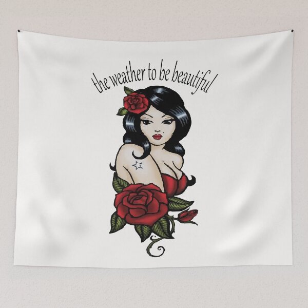 Item preview, the weather to be beautiful - sexy women - tattoo - flowers , gift for girlfriend , tattoo lovers - beauty  designed and sold by doitwithlove.