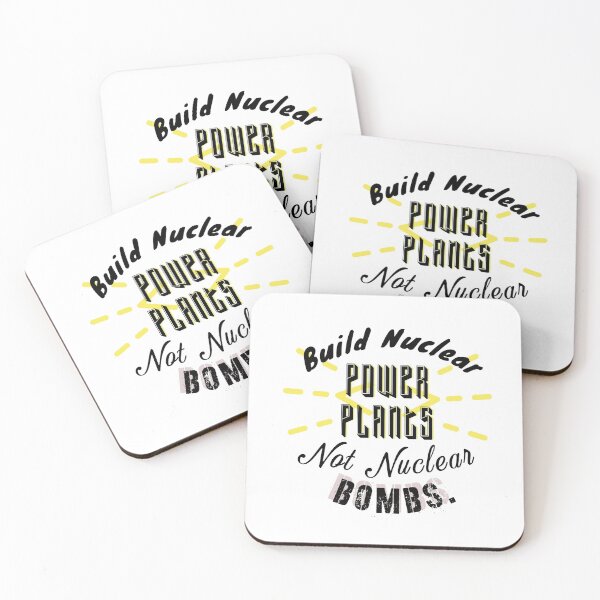 Item preview, "Build Nuclear Power Plants, Not Nuclear Bombs" Sticker, Transparent Background designed and sold by HalSyd.