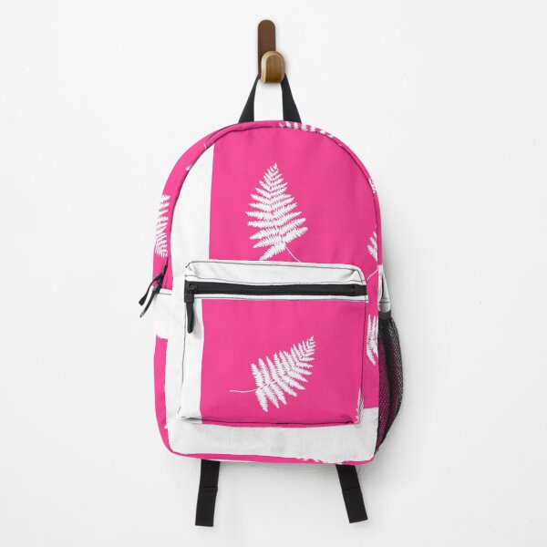 Item preview, White ferns on shocking pink designed and sold by BerylBez.
