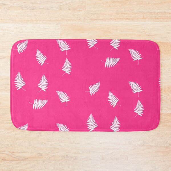 Item preview, White ferns on shocking pink designed and sold by BerylBez.