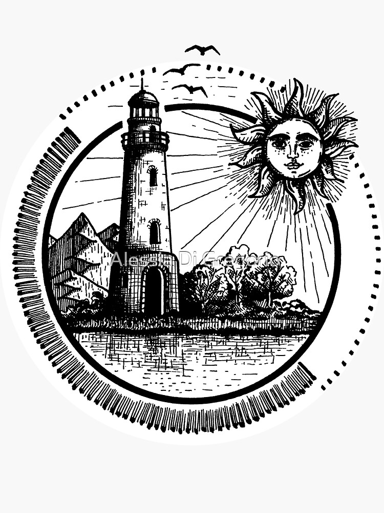 Lighthouse Sticker For Sale By Adig Art Redbubble