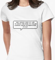 Why Would I Risk My life to Cross the Road ... Women's Fitted T-Shirt
