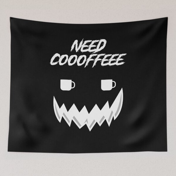 Item preview, NEED COFFEE EVIL SMILE FUNNY HALLOWEEN GIFT designed and sold by TheFirstOne.